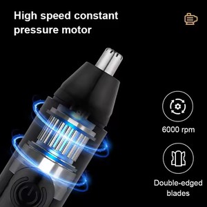 Tondeuse électrique pour poils du nez, batterie au lithium, rechargeable par USB, étanche, portable, pour les oreilles, le visage, les sourcils, pour hommes, usage domestique, camping-car - Product Image 4