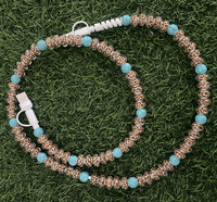 Nouveautés Câble de charge pour téléphone à imprimé léopard et perles turquoise, chargeur rapide USB 4 en 1 pour téléphone portable, pour les fêtes