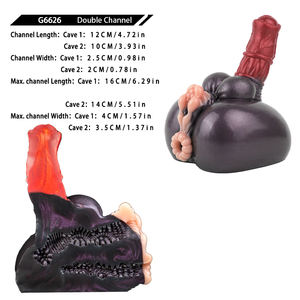 Fantasie Siliconen Dual Use Penis Stroker Met Paard Dildo Koppels Anale Seks Wederzijds Plezier Dubbele Gaten Masturbators Volwassen Seksspeeltjes - Product Image 4