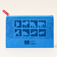 Pochette zippée en papier kraft lavable imprimée sur mesure, sac léger pour organiser les documents, pour les voyages, le bureau, OEM ODM
