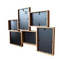 Set Bingkai Foto Dinding Kreatif 6-inci 7-inci Multi Panel Kayu Komposit Dekorasi Dinding Amerika 6-panel Dinding Foto