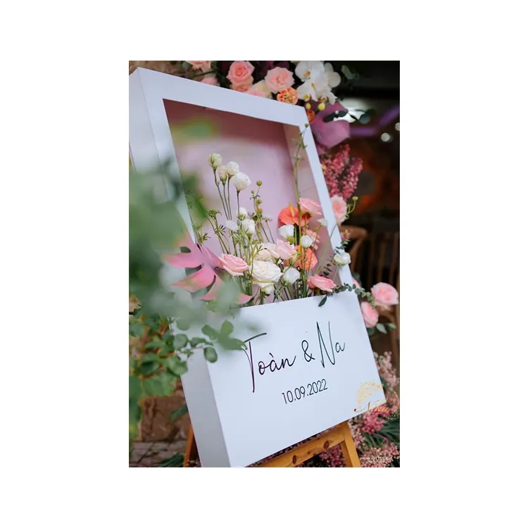 Boîte à fleurs décorative en acrylique pour événement de mariage