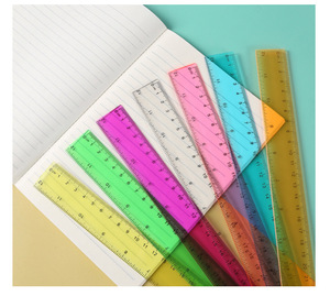 Regla de 30cm logotipo personalizado anuncio multifuncional estudiante papelería regla de plástico moldeado por inyección escala negra al por mayor - Product Image 6