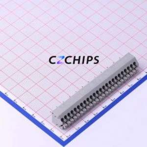 WJ250B-3.5-24P Spring Terminal Block Through hole Component (THT),P=3.5mm Connector 1x24P 3.5mm Gray 24P - Product Image 2