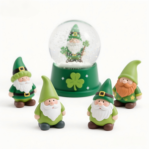 <span class=keywords><strong>Globo</strong></span> de Agua de Resina con Gnomos Irlandeses - <span class=keywords><strong>Globo</strong></span> de Nieve <span class=keywords><strong>3D</strong></span> Pintado a Mano con Duende y LED, Pedido Personalizado al por Mayor para el Día de San Patricio - Product Image 1