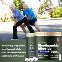 Capsules de Nicotinamide Riboside Liposomal NAD 900mg, Complément Alimentaire Anti-Âge pour Adultes, Stimule l'Énergie et l'Immunité