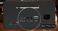 Système de lecteur CD portable rétro en cuir de qualité supérieure avec radio FM |   USBAUX LP-103 Télécommande rechargeable pour la maison/l'extérieur