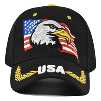 Casquettes de baseball unisexes avec broderie d'aigle américain, chapeau de protection solaire décontracté réglable pour le printemps et l'automne