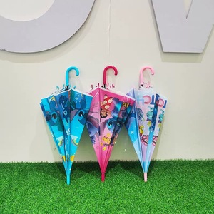 <span class=keywords><strong>Parapluie</strong></span> droit imperméable pour enfants de dessin animé à point ouvert semi-automatique mignon bon marché de fournisseur d'usine pour les jours de pluie d'enfants - Product Image 4
