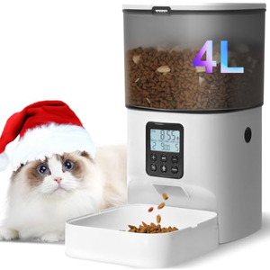 Distributeur automatique de nourriture pour chats et chiens avec caméra vidéo WiFi, enregistreur vocal intelligent pour animaux de compagnie, distributeur automatique de nourriture pour chat et chien - Product Image 1