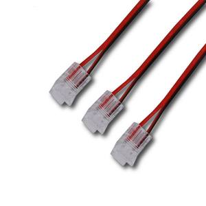 สายไฟเชื่อมต่อแบบไม่ต้องบัดกรี 2 ขา 8 มม. ของผู้ผลิต ความยาว 15 ซม. สำหรับแถบไฟ LED 2835 อิเล็กทรอนิกส์ - Product Image 3