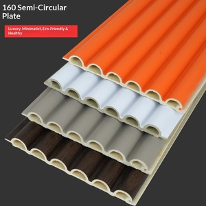Panneaux de revêtement mural en <span class=keywords><strong>bois</strong></span> composite WPC modernes, imperméables et ignifuges pour mur de fond de télévision et décoration intérieure - Product Image 3