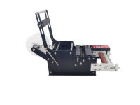 Machine d'étiquetage adhésive semi-automatique de bureau MT-50B pour les boîtes de conserve de vin, les pots, les bouteilles rondes