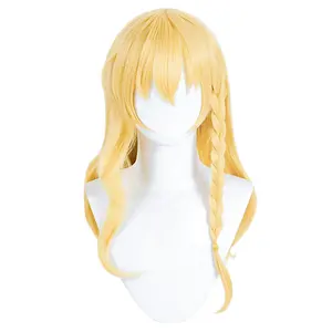 Anime Wig Cosplay Women Adults Wig High Temperature Fiber Synthetic Hair Wig for Comic Con Costume Fancy Party (Blonde)