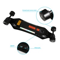 Skateboard électrique, moteur à double moyeu, esk8 longboard, 450W x 2, batterie de 7,5 ah, vitesse de pointe de 35 km/h, autonomie de 30km
