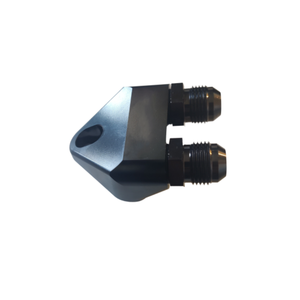 Service de fraisage CNC personnalisé, aluminium anodisé argenté, adaptateur de refroidisseur d'huile 8HP selon votre dessin - Product Image 2
