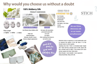Ensemble cadeau de luxe en soie tissée 100% avec couleur et logo personnalisés - Utilisation à domicile et en hôtel - Taie d'oreiller, masque pour les yeux, chouchous pour cheveux et masque de sommeil