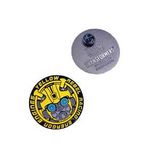 Badge en émail Transformers Yellow Rebel Racing, alliage de zinc, boucle papillon, épingle métallique personnalisée, cadeau - Product Image 4