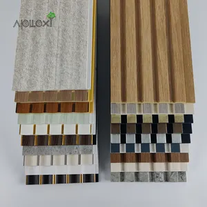 Fluted Acoustic 3D Pu Stone Marble Ps Pu Stone Wpc Pu Stone Wall Panels Interior Pvc Wall Panels