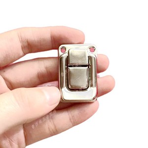 Silver White Medium Square Buckle Carbon Steel Plated Durable For Packaging <b>Box</b> Wine Gift Jewelry <b>Box</b> - Product Image 4