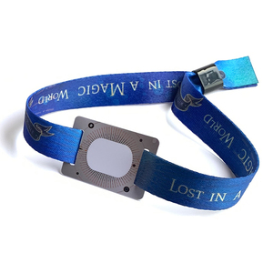 Tùy chỉnh có thể điều chỉnh thụ động lễ hội RFID vải dây đeo cổ tay Vòng đeo tay không thấm nước ntag213 NFC <span class=keywords><strong>Tag</strong></span> dây đeo cổ tay - Product Image 3