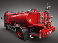 Camion de pompiers avec citerne de 3000 litres en acier inoxydable 304, multifonction pour pulvérisation et rinçage, adaptable au châssis du client