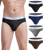 Slips sexy pour hommes, sous-vêtements moulants en coton bio modal