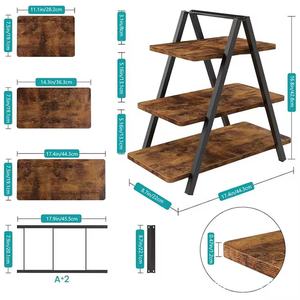 ชั้นวางคัพเค้กไม้ 3 ชั้น สำหรับวางโชว์ขนมหวานบนโต๊ะ สำหรับร้านค้าและร้านอาหาร - Product Image 3