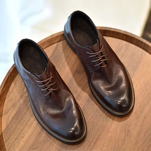 Zapatos de Hombre Formales de Negocios y Boda, de Alta Calidad, Modernos, de Cuero Genuino Italiano, Transpirables, Ligeros, con Suela Plana - Product Image 2