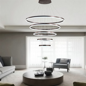 JYLIGHTING Décoration d'intérieur, luminaires suspendus, anneaux circulaires, lampes suspendues LED pour salon, chambre à coucher, salle à manger, lampe suspendue - Product Image 2