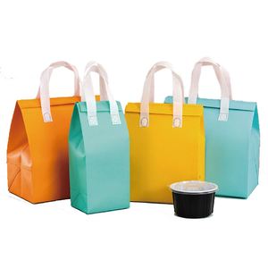 Sac à lunch isotherme portable en aluminium durable avec logo personnalisé, étanche, qualité alimentaire pour aliments chauds/froids, salades, pains - Vente en gros - Product Image 6