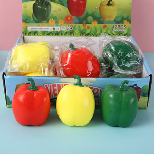 Hongxiaoer HR23-42 Jouet musical anti-stress Piment Rouge, Figurine créative à pincer en forme de fruit et légume, Décoration unisexe, Vente en gros pour le bureau - Product Image 2