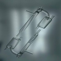 Tubo de Cuarzo de Doble Espiral para Condensador, Resistente a Altas Temperaturas, Bobina de Cuarzo Fundido para Equipos de Laboratorio