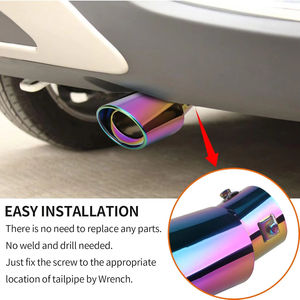 كاتم صوت سيارة مخصص من الفولاذ المقاوم للصدأ من JIACHENG، أنبوب عادم مستقيم/منحني لتزيين أنبوب العادم - Product Image 5