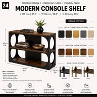 Console Moderne avec Étagères et Rangement Ouvert pour Entrée, Salon, Couloir et Mobilier de Maison Contemporain