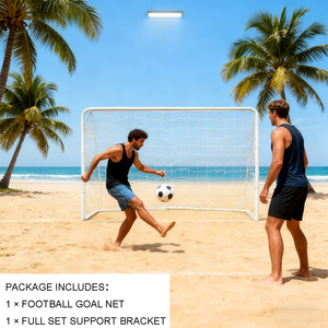 Porta da Calcio Stabile per Gioco in Giardino, Supporto in Tubi di Ferro, Rete in PE, per Allenamento Amatoriale - Product Image 1