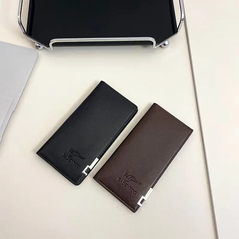 Modisches neues Design hochwertige bunte Multi-Taschen Kunstleder-Handtasche Herren Kartenhalter Brieftasche