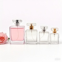 Flacon de parfum de luxe personnalisé 30ml 50ml 100ml en verre plat à fond épais, diffuseur à bâtonnets avec compte-gouttes, type scellé, sérigraphié