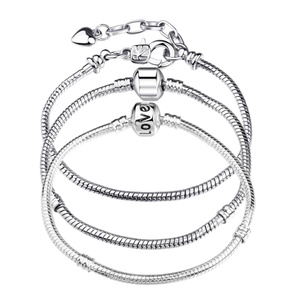 Wholesale DIY Jewelry Accessories Italian Smooth Round Snake Chain 3mm Gold <strong>Silver</strong> Snake Chain <strong>Bracelet</strong> for <strong>Charms</strong> - Product Image 1