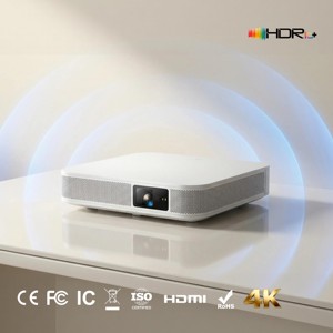 Máy chiếu rạp hát gia đình di động 2025 New S500 3D 4K 3LED Full HD độ sáng cao tự động lấy nét DLP Beamer hệ điều hành Android 5G dùng ngoài trời - Product Image 1