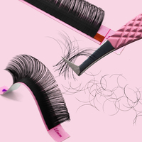 Ekstensi Bulu Mata Sutra Hitam Matte, Tray Bulu Mata Individual, Bulu Mata Cashmere Curl C D, Ekstensi Bulu Mata Volume Grosir