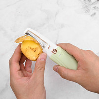 Dubbelzijdige Multifunctionele Keukenaccessoires Gadgets Manueel Groente-En Fruitschillenmes Met Beschermhoes