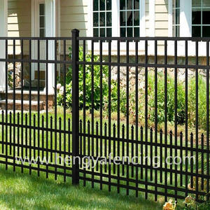 Neues Design Günstige moderne Stahl Metall Streikposten Zierzaun verzinkt Streikposten Schmiedeeisen Zaun platten - Product Image 4