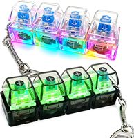 Jouet anti-stress personnalisable DIY multi-couleurs, clé de clavier mécanique en plastique lumineux, jouet à presser type Click Fidget