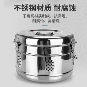 Contenedor de Esterilización de Acero Inoxidable Boshengjia BsJ-06 con Orificios de Ventilación para Uso Médico - Product Image 1