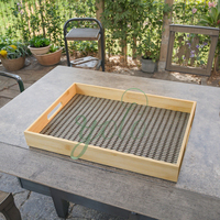 Plateau de service en bois de bambou de conception de nouveauté écologique avec poignées plateau de table basse pour le plateau de stockage de cuisine maison ou d'hôtel