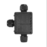Boîte de jonction extérieure résistante aux intempéries IP68 en nylon noir R2T R2T-M2068(L)-T pour connexions électriques