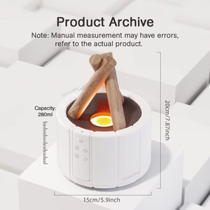 Difusor de Aroma Simulado con Efecto de Fuego, Humidificador de Aire Ultrasónico, Generador de Niebla Fría, Lámpara LED para Aceites Esenciales - Product Image 2