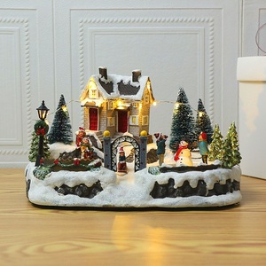 Decorazioni luminose per cottage da giardino <span class=keywords><strong>di</strong></span> <span class=keywords><strong>natale</strong></span> regali <span class=keywords><strong>di</strong></span> <span class=keywords><strong>natale</strong></span> artigianato in resina ornamenti <span class=keywords><strong>casa</strong></span> musicale elettrica - Product Image 2