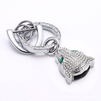 Nouveau métal zircon porte-clés sûr danse trèfle chats patte en alliage de zinc porte-clés bricolage dragon échelle porte-clés pour ornement